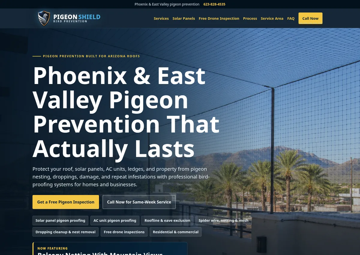 PigeonShield Website source preview